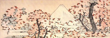  Hokusai Peintre - Mont Fuji vu à travers la fleur de cerisier Katsushika Hokusai ukiyoe